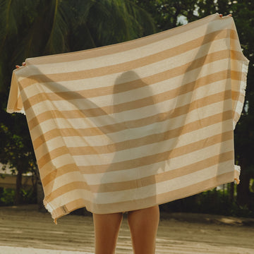 Anna V-Stripes Beige