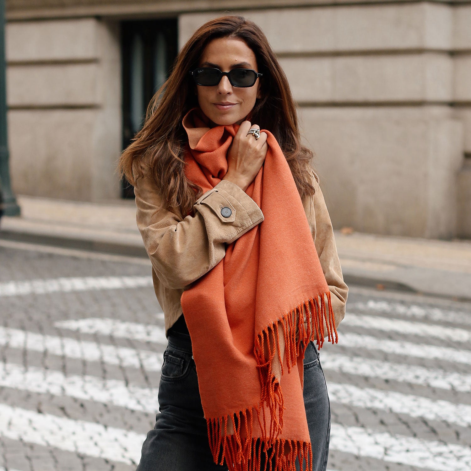Vincent Orange & Beige