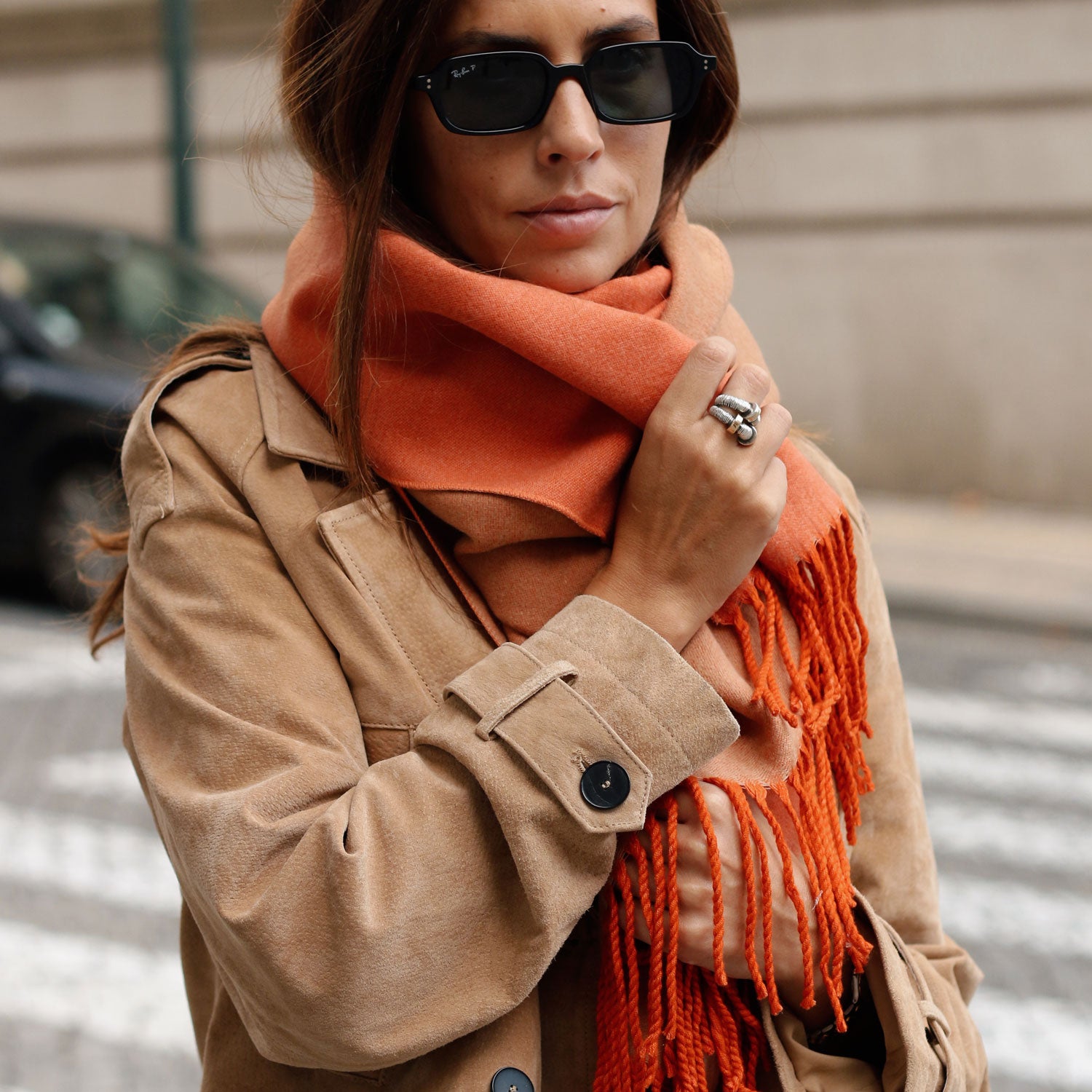 Vincent Orange & Beige