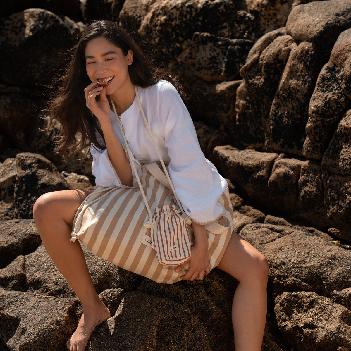 Thelma Slim Stripes Terracotta