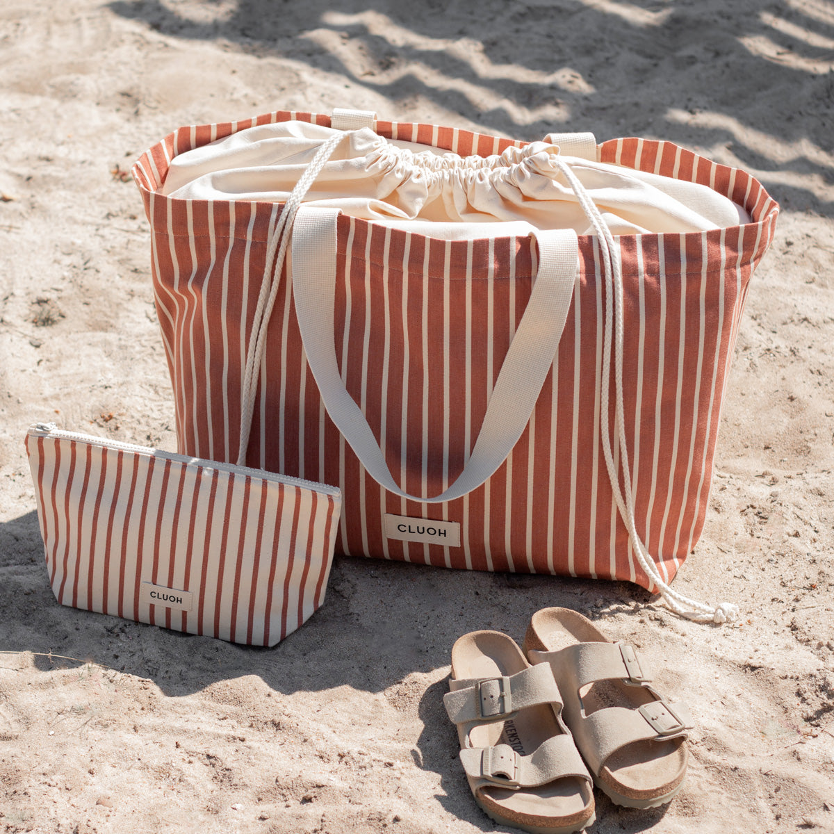 Karl XL Terracotta Stripes Cream