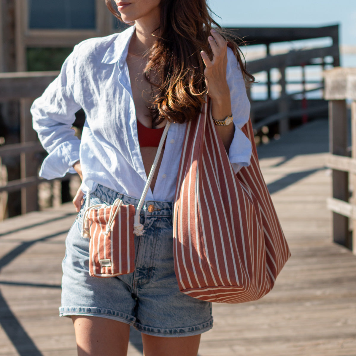 Lily Terracotta Stripes Cream