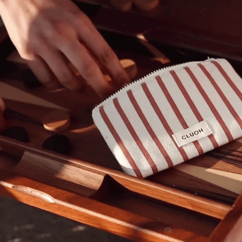 Donna Slim Stripes Terracotta