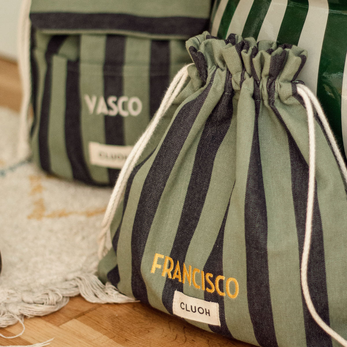 Gi Kids Stripes Green & Midnight Blue