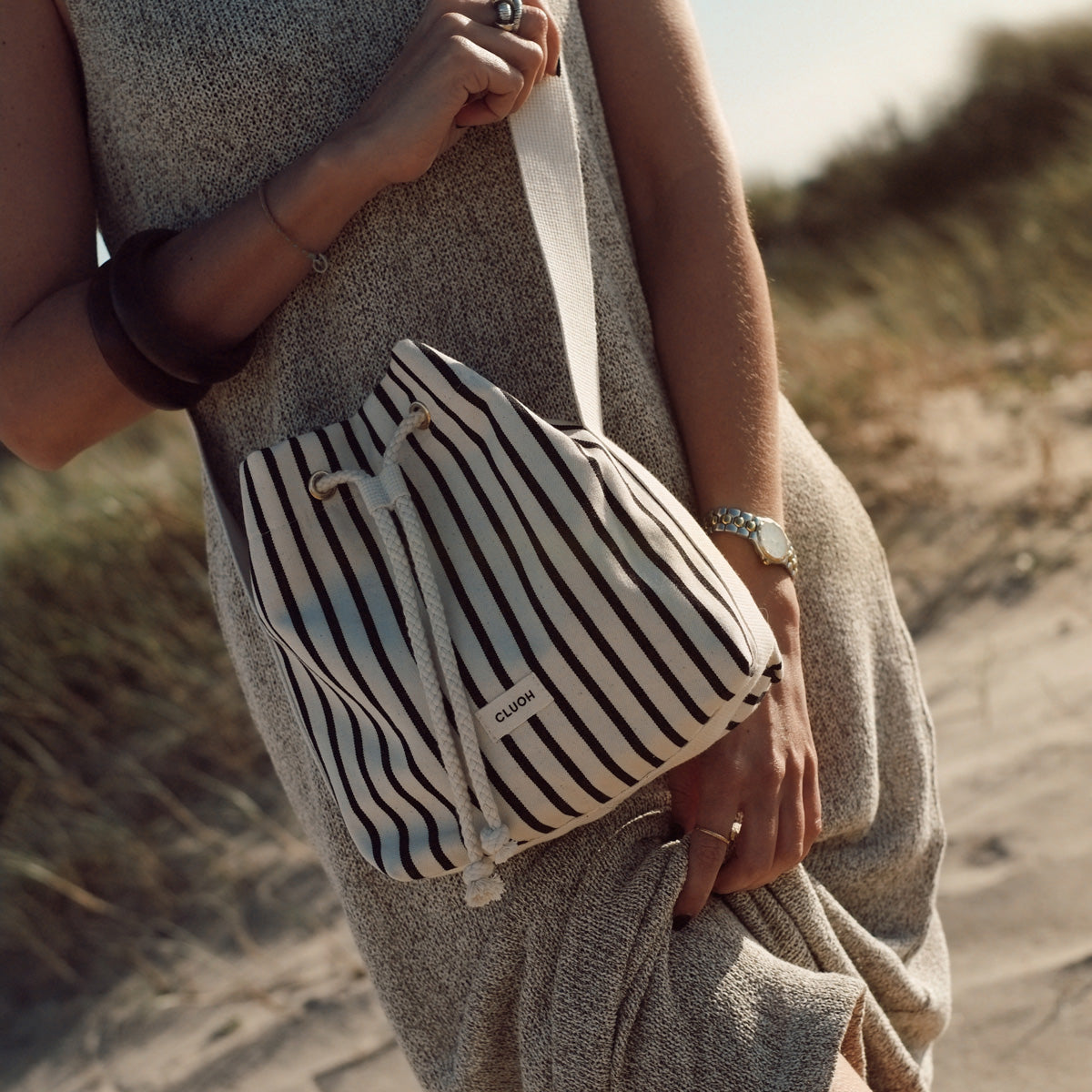 Helen Slim Stripes Black