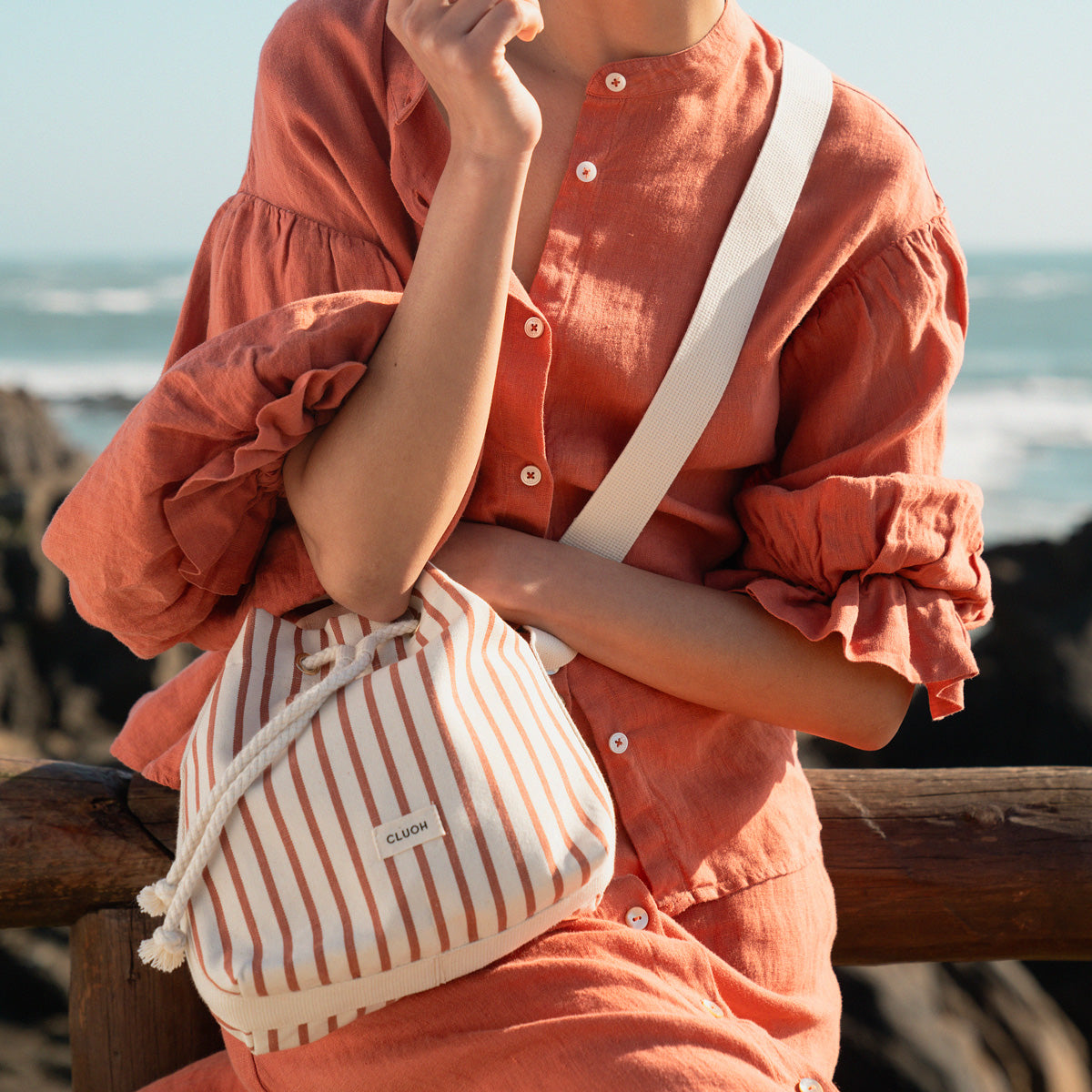 Helen Slim Stripes Terracotta