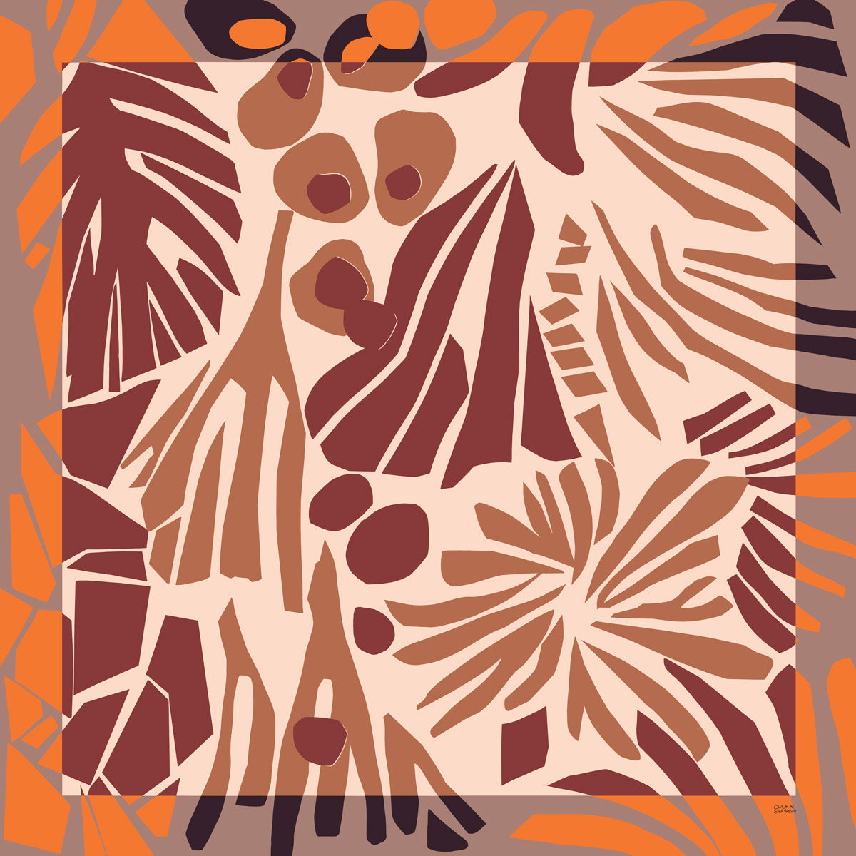 Iris Cutout Bordeaux