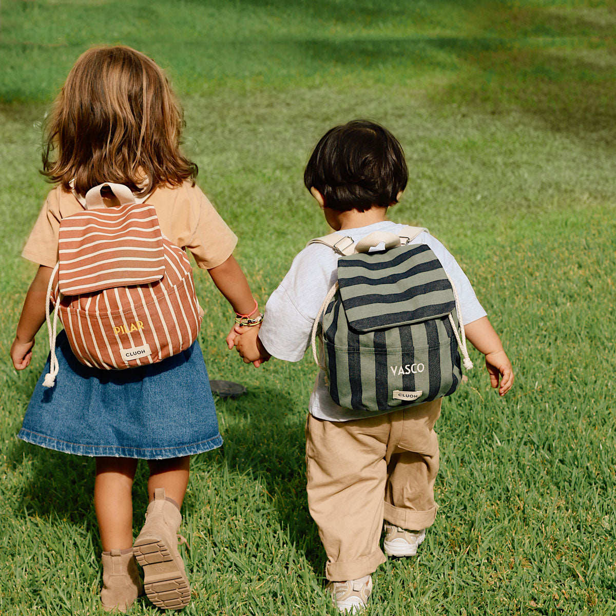 Joan Kids Stripes Green & Midnight Blue