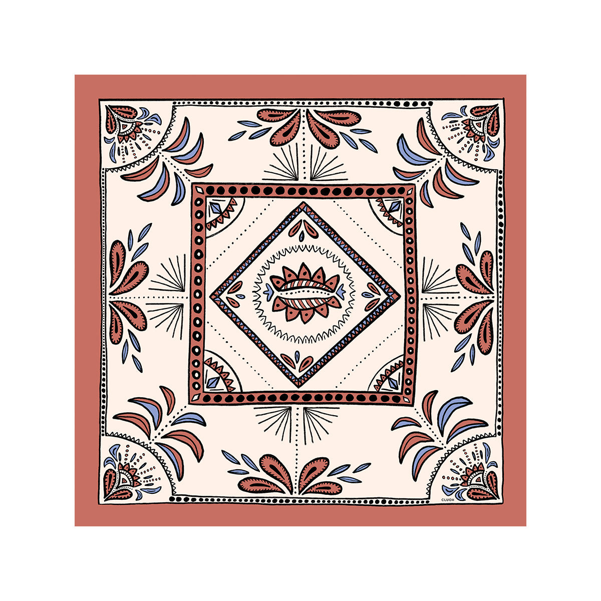 Mini Iris Bandana Terracotta