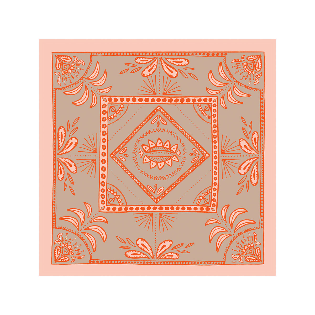 Mini Iris Bandana Orange