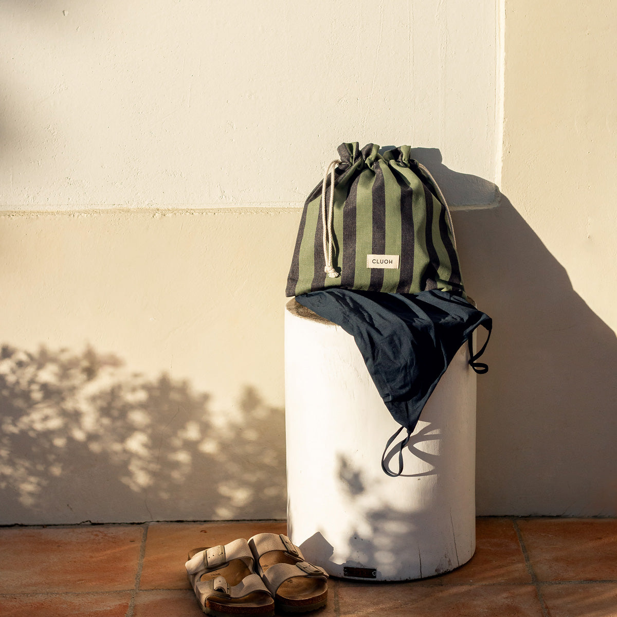 Gi Stripes Green & Midnight Blue