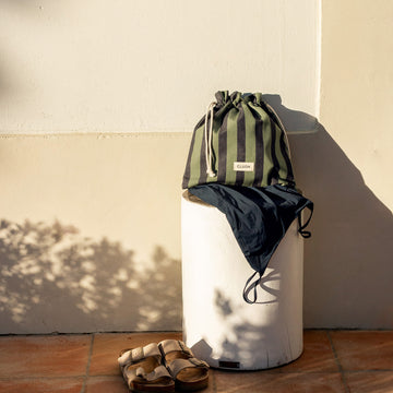 Gi Stripes Green & Midnight Blue