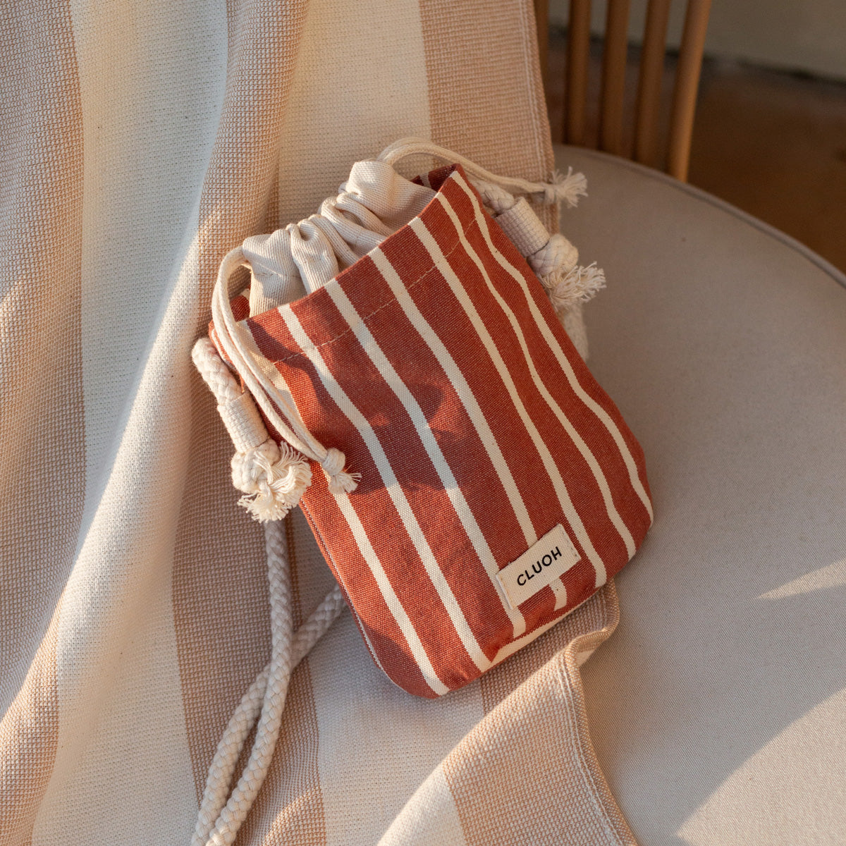 Thelma Terracotta Stripes Cream