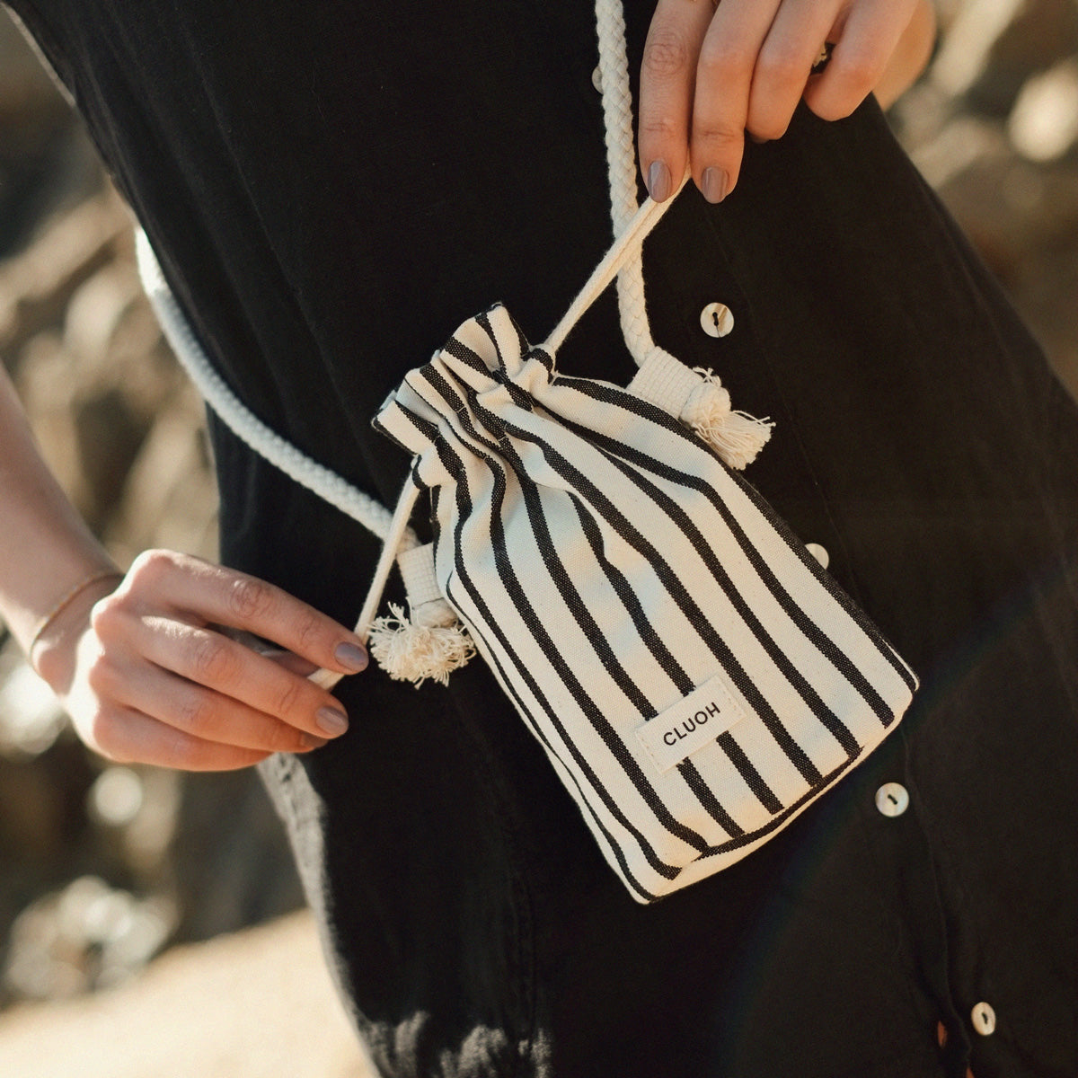 Thelma Slim Stripes Black