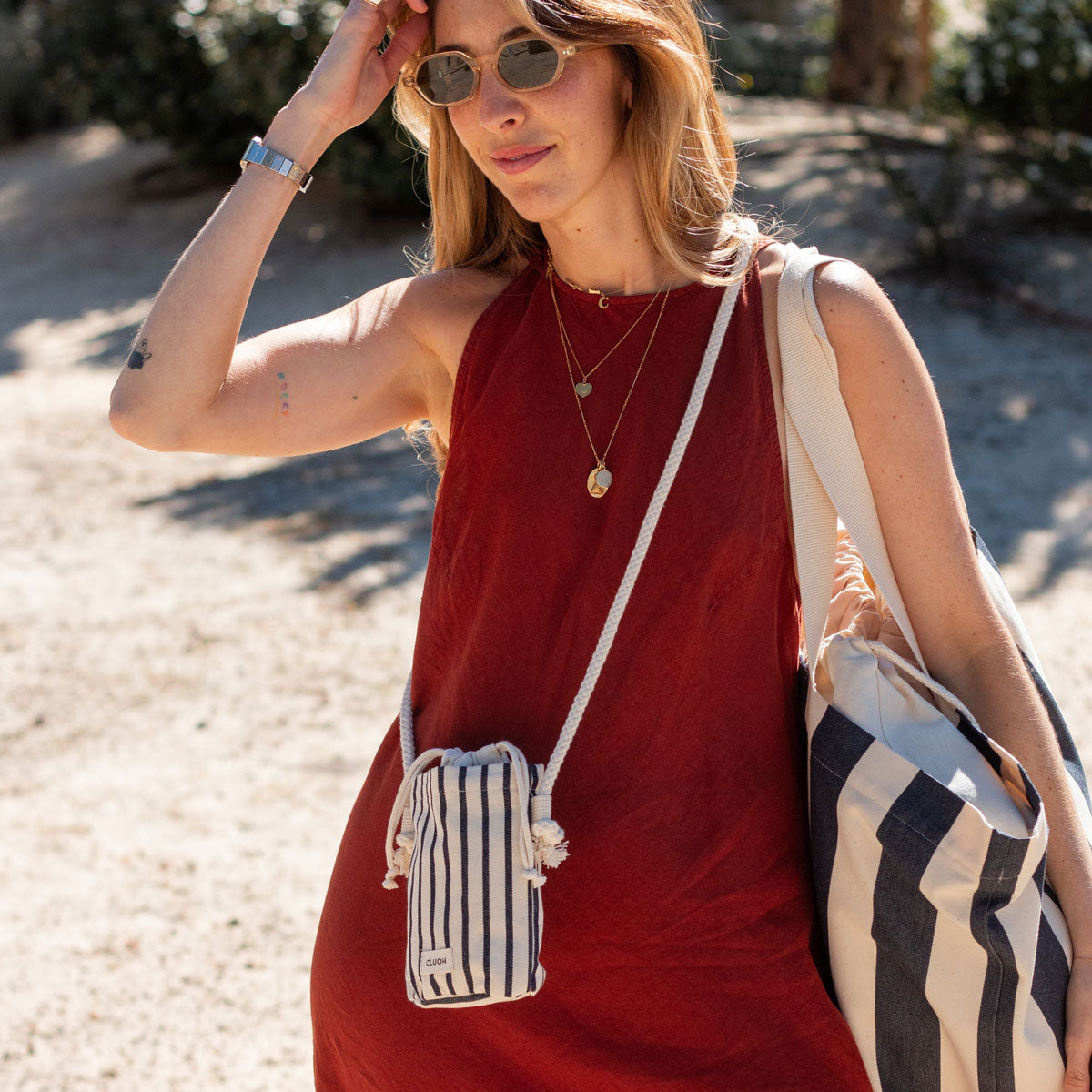 Thelma Slim Stripes Midnight Blue